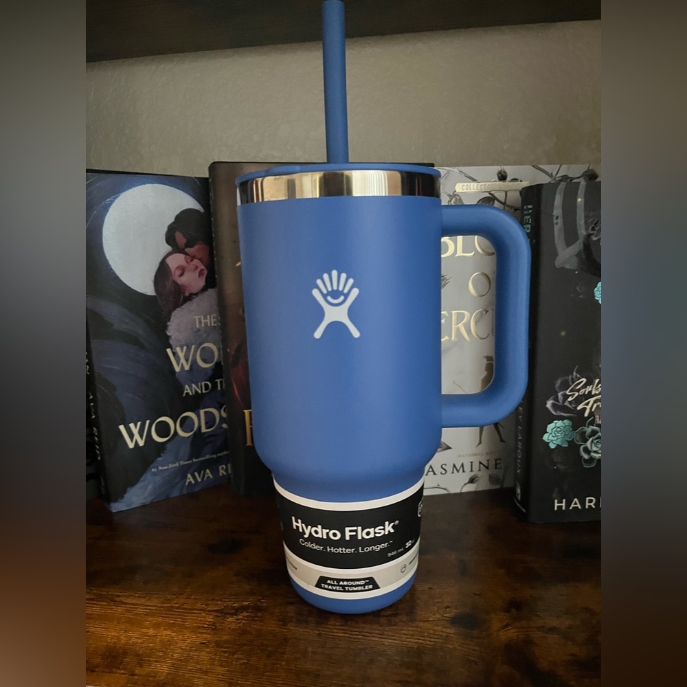 Hydro Flask Blue 32 OZ All Around Travel Tumbler Straw Cup
